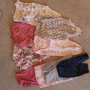 3 month long sleeve onesies and bottoms